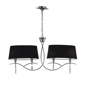 Mara Polished Chrome-Black Ceiling Lights Mantra Multi Arm Fittings Mara Polished Chrome-Black Ceiling Lights Mantra Multi Arm Fittings